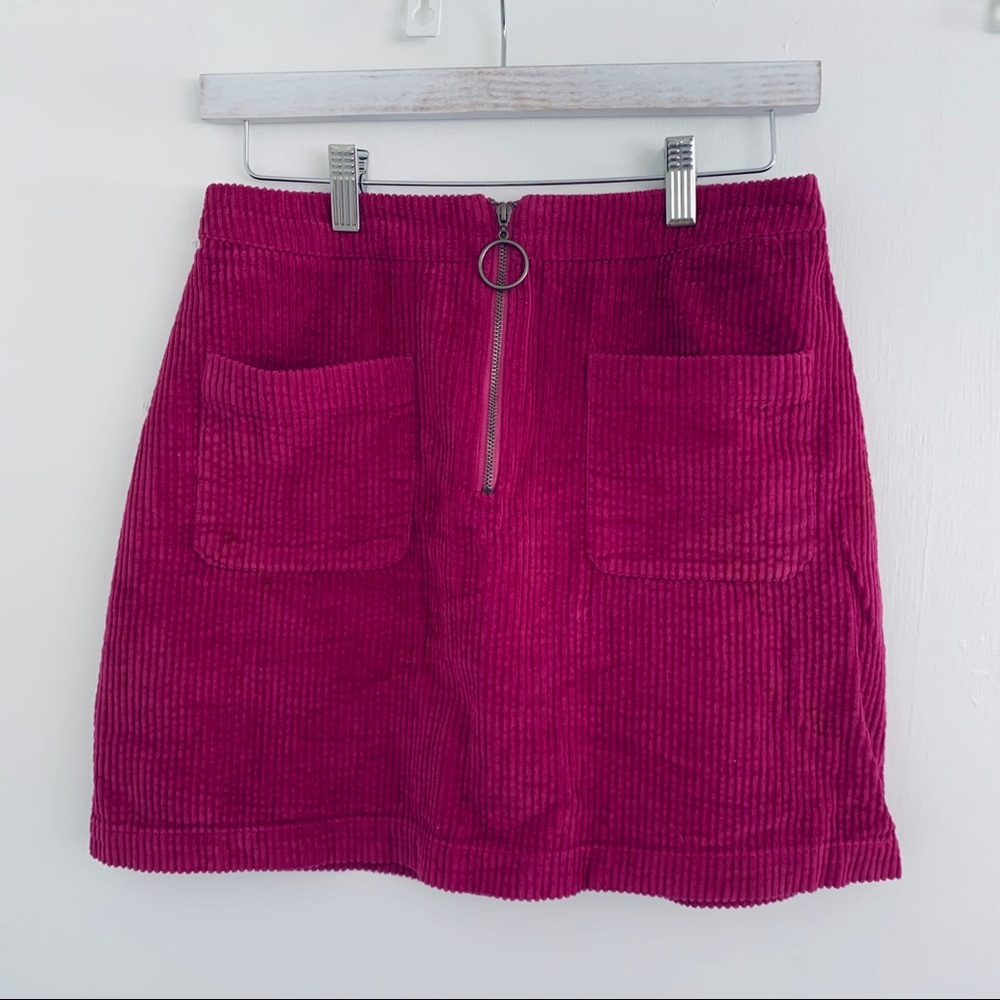 Wild Fable Fuschia Corduroy Mini Skirt